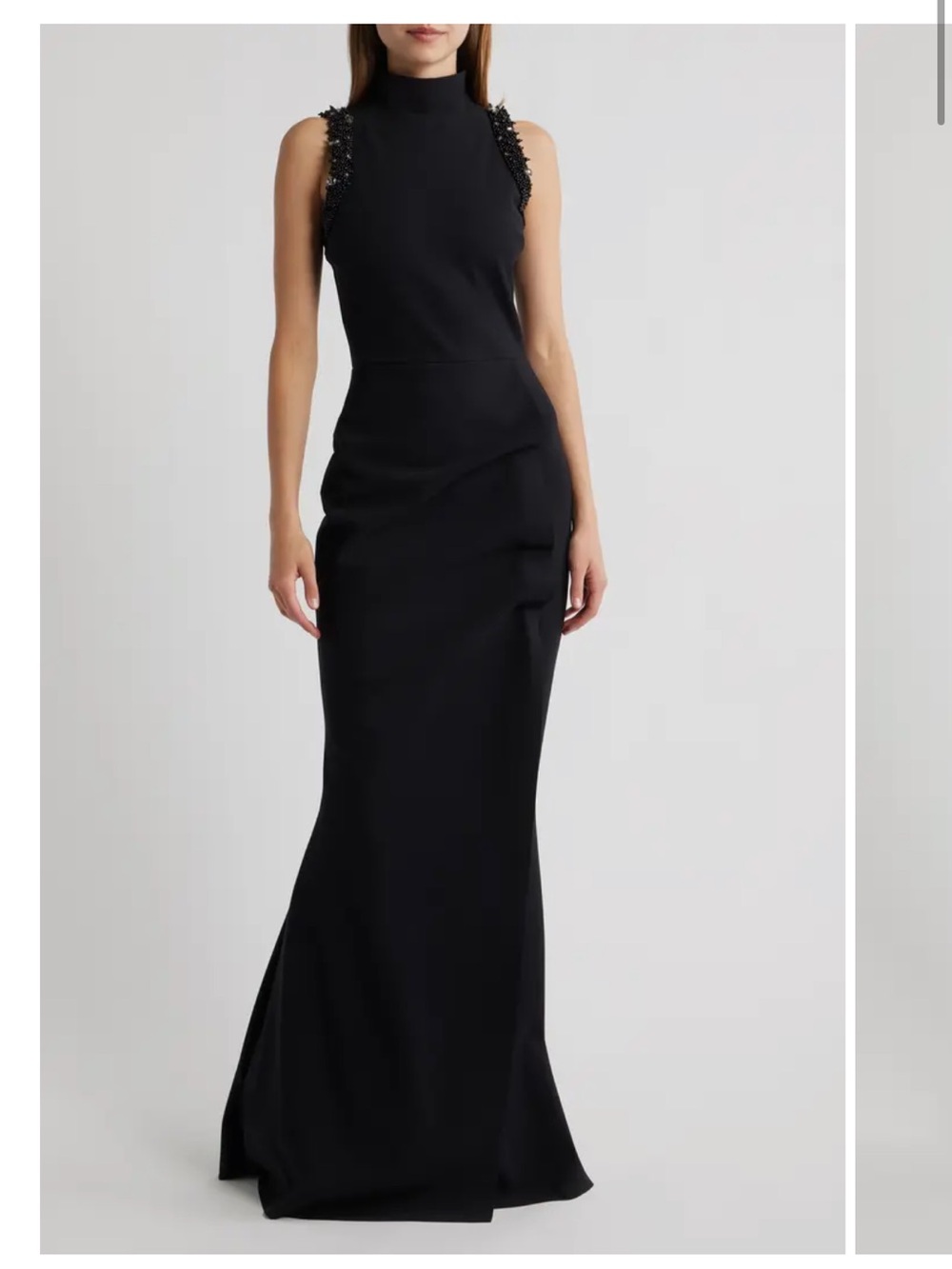 Chiara Boni Siman Bead Detail Sleeveless Mermaid Gown